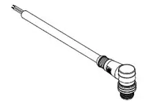 Produktfoto 1 von Molex 120065, 12-polig konfektioniertes Sensorkabel, M12, Rechtwinklig Buchse / Anschlusslitze Stecker, Länge 10 m