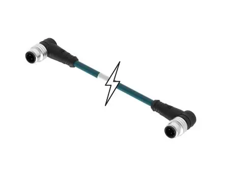 Produktfoto 1 von Molex 120108, 4-polig konfektioniertes Sensorkabel, M12, Rechtwinklig Stecker 4 / M12 Micro Change Stecker, Länge 10 m