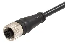 Produktfoto 1 von Molex 120069, 4-polig konfektioniertes Sensorkabel, M12, Gerade Buchse / M12 x 2, Gerade Stecker, Länge 600 mm