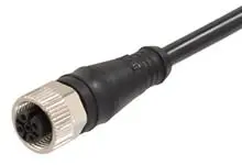 Produktfoto 1 von Molex 120069, 4-polig konfektioniertes Sensorkabel, M12, Gerade Buchse / M12 x 2, Gerade Stecker, Länge 600 mm