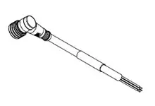 Produktfoto 1 von Molex 120079, 4-polig konfektioniertes Sensorkabel, Rechtwinklig Buchse / Anschlusslitze Stecker, Länge 2 m