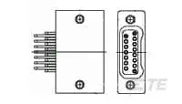 Produktfoto 1 von TE Connectivity, Nanonics Anschluss Gerade, 25-polig, Platine Buchse, Weiß Buchse