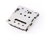 Produktfoto 1 von Molex 504520 Nano-SIM, Gerade Steckverbinder für Speicherkarten, 6-polig / 1-reihig SMD, Raster 1 mm, Stift-Auswurf