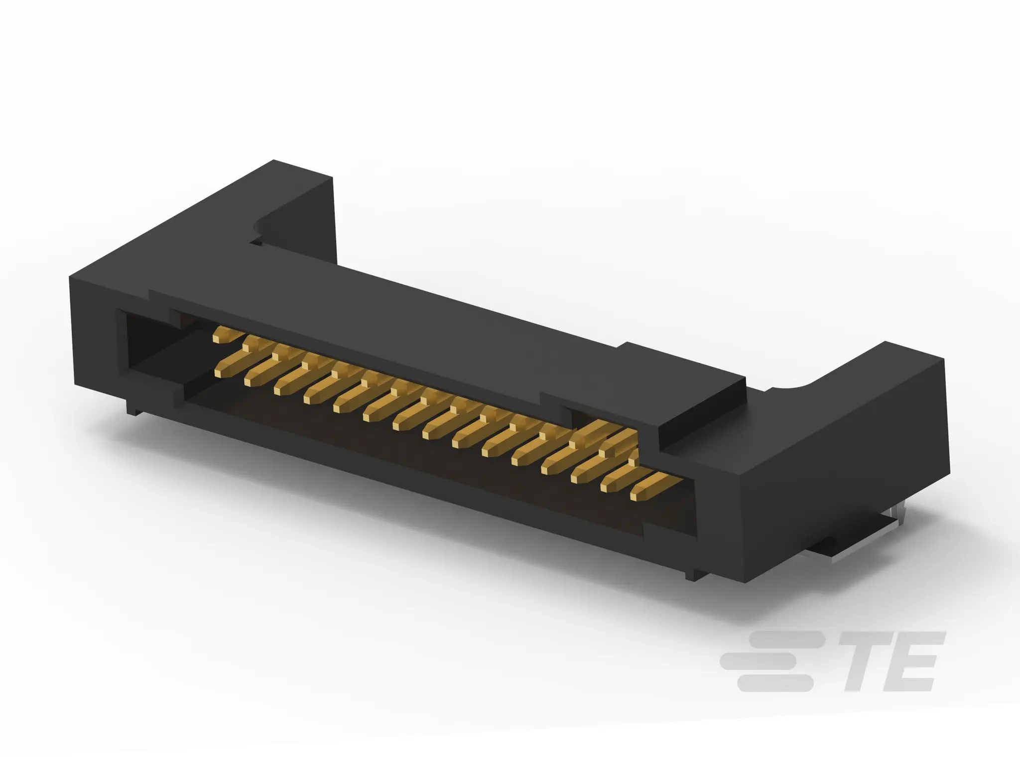 Produktfoto 1 von TE Connectivity AMPMODU 50/50 Grid Leiterplattenleiste gewinkelt, 30-polig / 2-reihig, Raster 1.27 mm Raster Oberfläche,