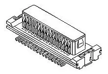 Molex 54434 Leiterplattenbuchse Vertikal Vertikale Montage 60-polig / 2-reihig, Raster 0.5 mm SMD