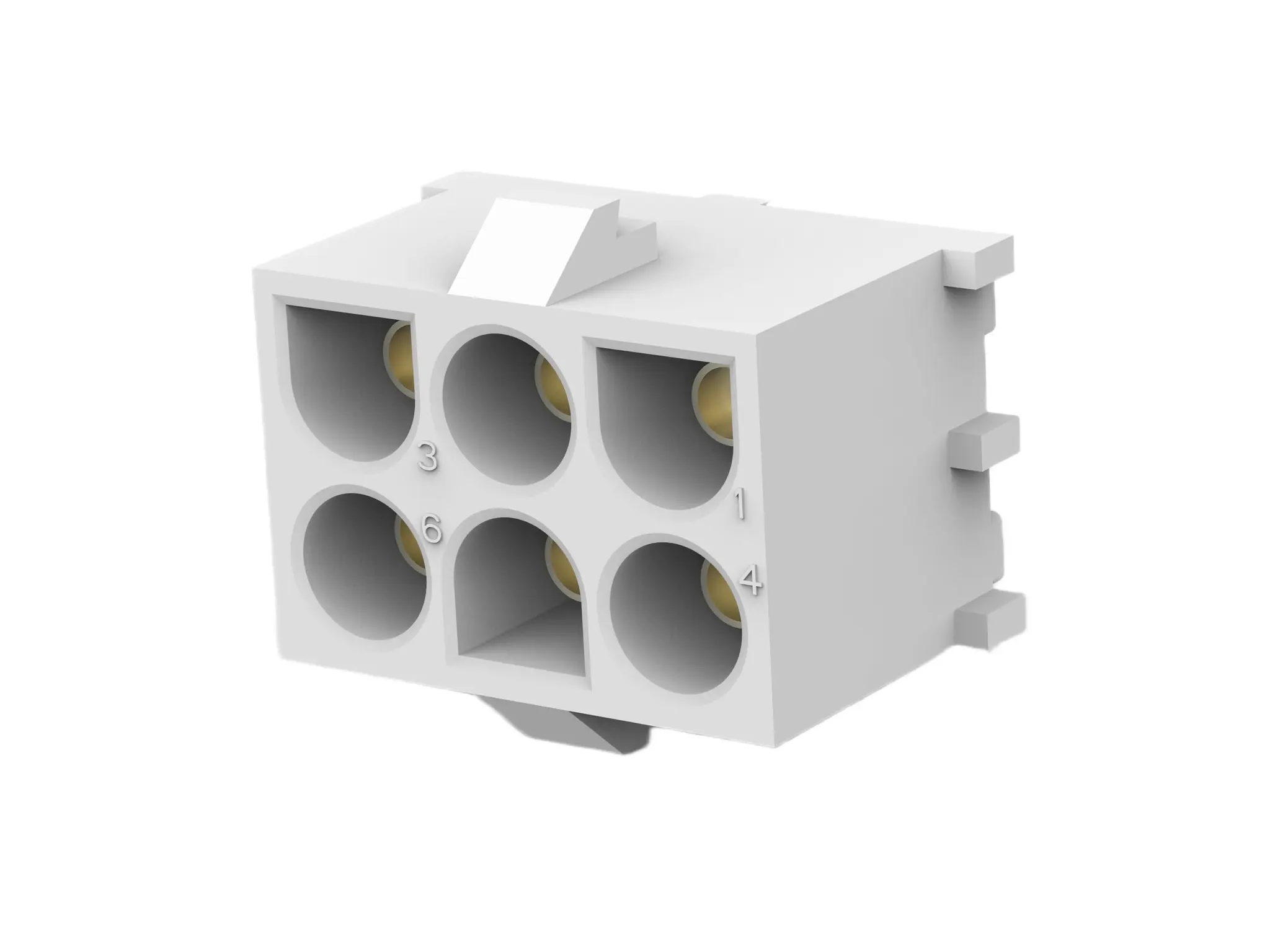Produktfoto 1 von TE Connectivity MATE-N-LOK Leiterplatten-Stiftleiste Vertikal, 6-polig / 2-reihig, Raster 6.35mm, Ummantelt