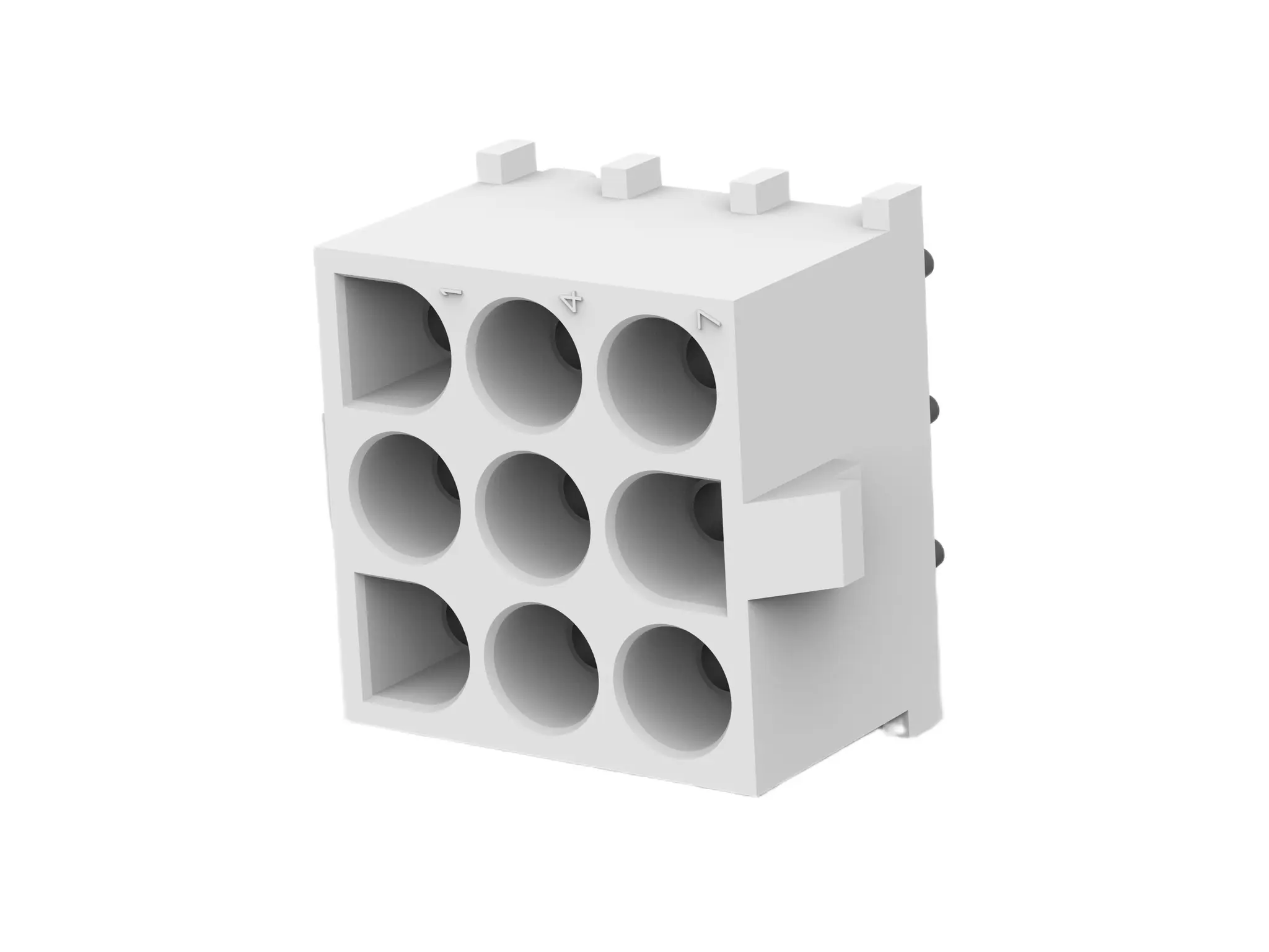 Produktfoto 1 von TE Connectivity MATE-N-LOK Leiterplatten-Stiftleiste Vertikal, 9-polig / 3-reihig, Raster 6.35mm, Ummantelt