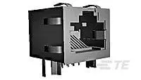 TE Connectivity 4065 Buchse Cat.5 Ethernet-Steckverbinder, 1-Port 8-polig Kupfer Frontplattenmontage gewinkelt