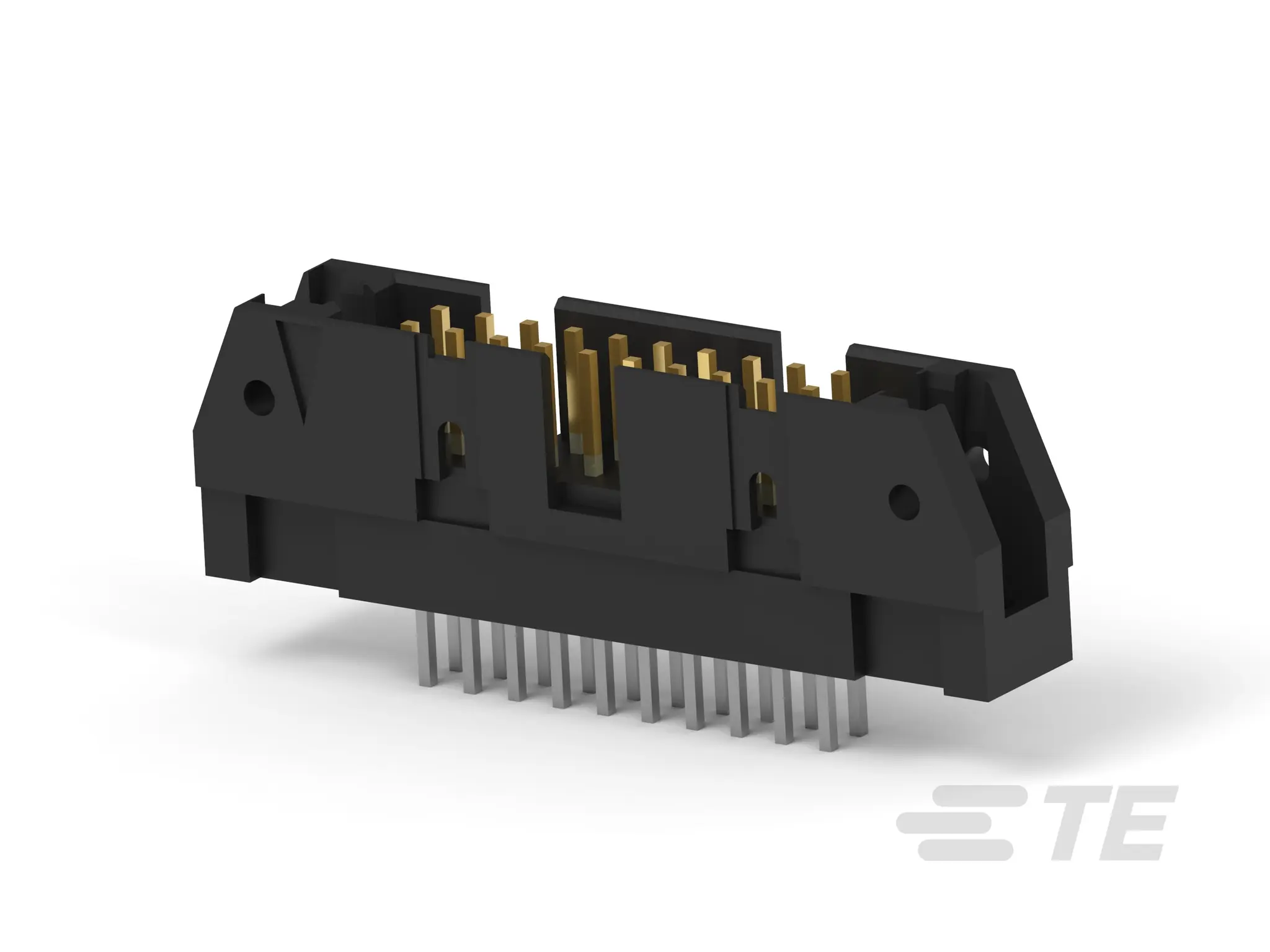 Produktfoto 1 von TE Connectivity AMP-LATCH, Platine Vertikal FPC-Steckverbinder, 20-polig Stecker / 2-reihig, Raster 2.54 mm, Lot