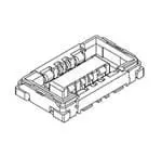 Produktfoto 1 von Molex 505004 Leiterplattenleiste Vertikal, 8-polig / 2-reihig, Raster 0.4 mm Raster Oberfläche, Ummantelt