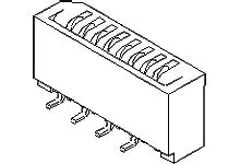 Produktfoto 1 von Molex 52808-2571, SMD Vertikal FPC-Steckverbinder, 25-polig, Raster 1 mm, Unterseite