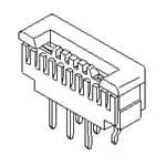 Produktfoto 1 von Molex 503566-1300, SMD gewinkelt FPC-Steckverbinder, 16-polig, Raster 1 mm, Unterseite