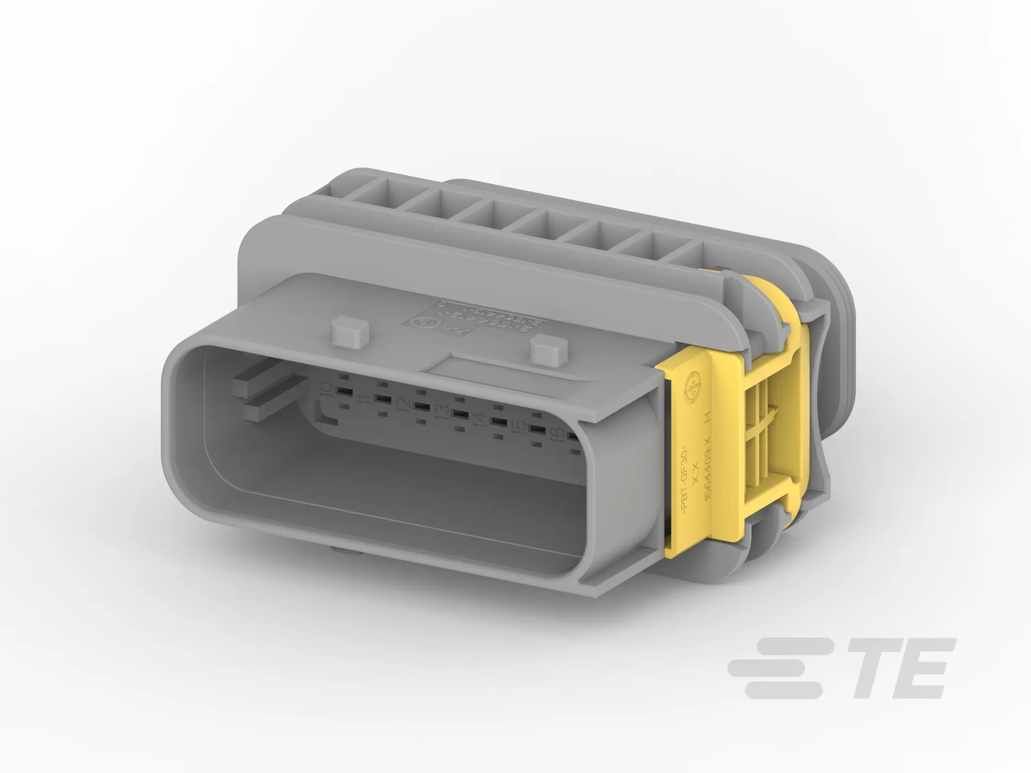 Produktfoto 1 von TE Connectivity 2-1564412-1 Serie Gehäuse für Steckeranschlüsse Glasfaserverstärktes Polybutylenterephthalat, Stecker,