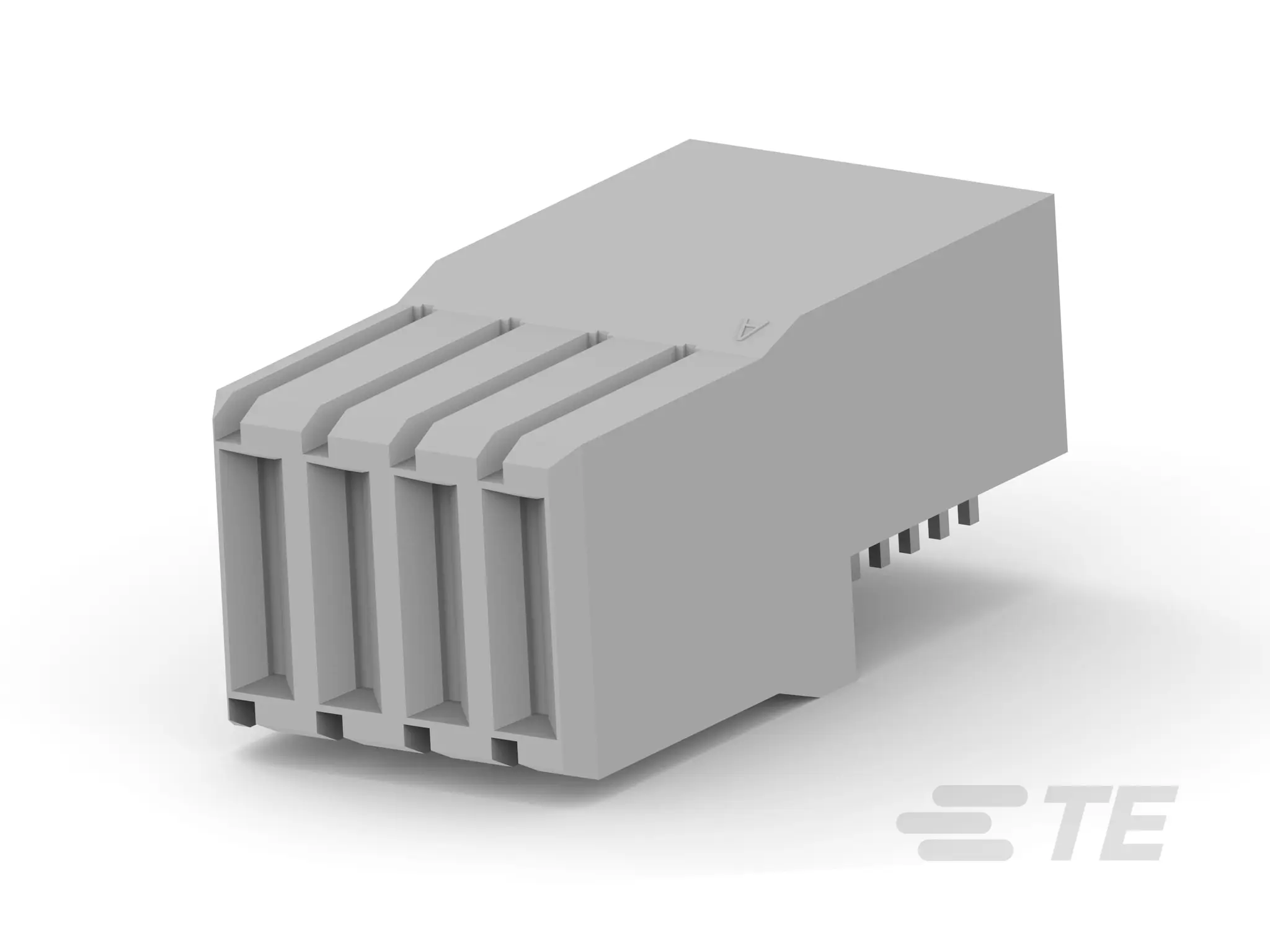Produktfoto 1 von TE Connectivity Z-PACK HM Leiterplattenleiste gewinkelt Platine 4-polig / 1-reihig, Raster 3 mm Lot