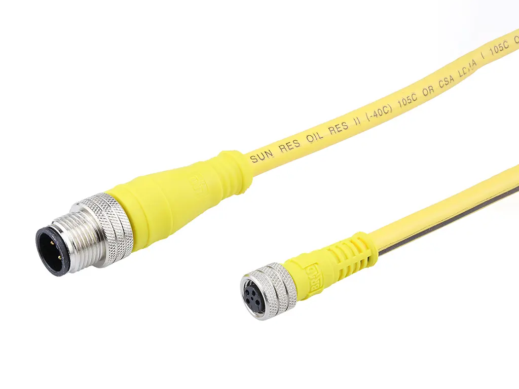 Produktfoto 1 von Molex 120087 konfektioniertes Sensorkabel, M8, Gerade Buchse / M12, Gerade Stecker, Länge 2 m