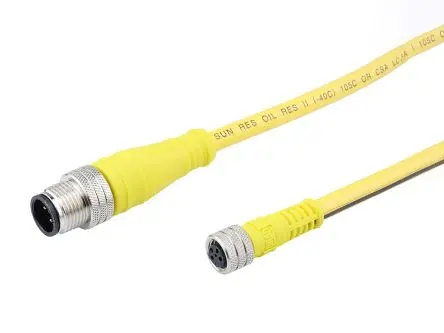 Molex 120087 konfektioniertes Sensorkabel, M8, Gerade Buchse / M12, Gerade Stecker, Länge 2 m