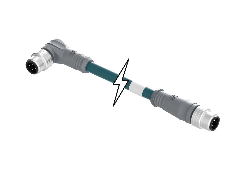 Produktfoto 1 von Molex 120108, 4-polig konfektioniertes Sensorkabel, M12, Gerade Stecker 4 / M12 Stecker, Länge 2 m