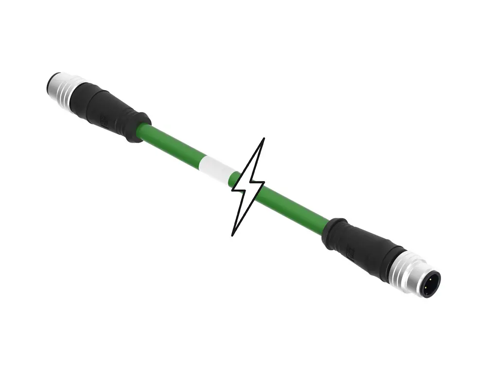 Produktfoto 1 von Molex 120108, 4-polig konfektioniertes Sensorkabel, M12, Gerade Stecker 4 / M12, Gerade Stecker, Länge 15 m
