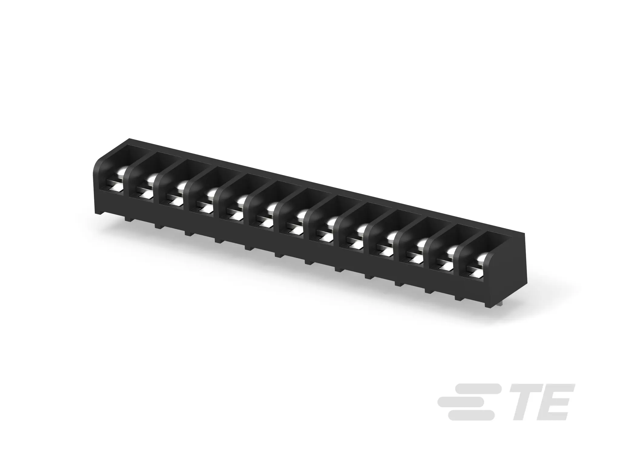 Produktfoto 1 von TE Connectivity Klemmstreifen Vertikal 1-reihig 20A, Raster 0.32 mm, 150 V Vernickelt