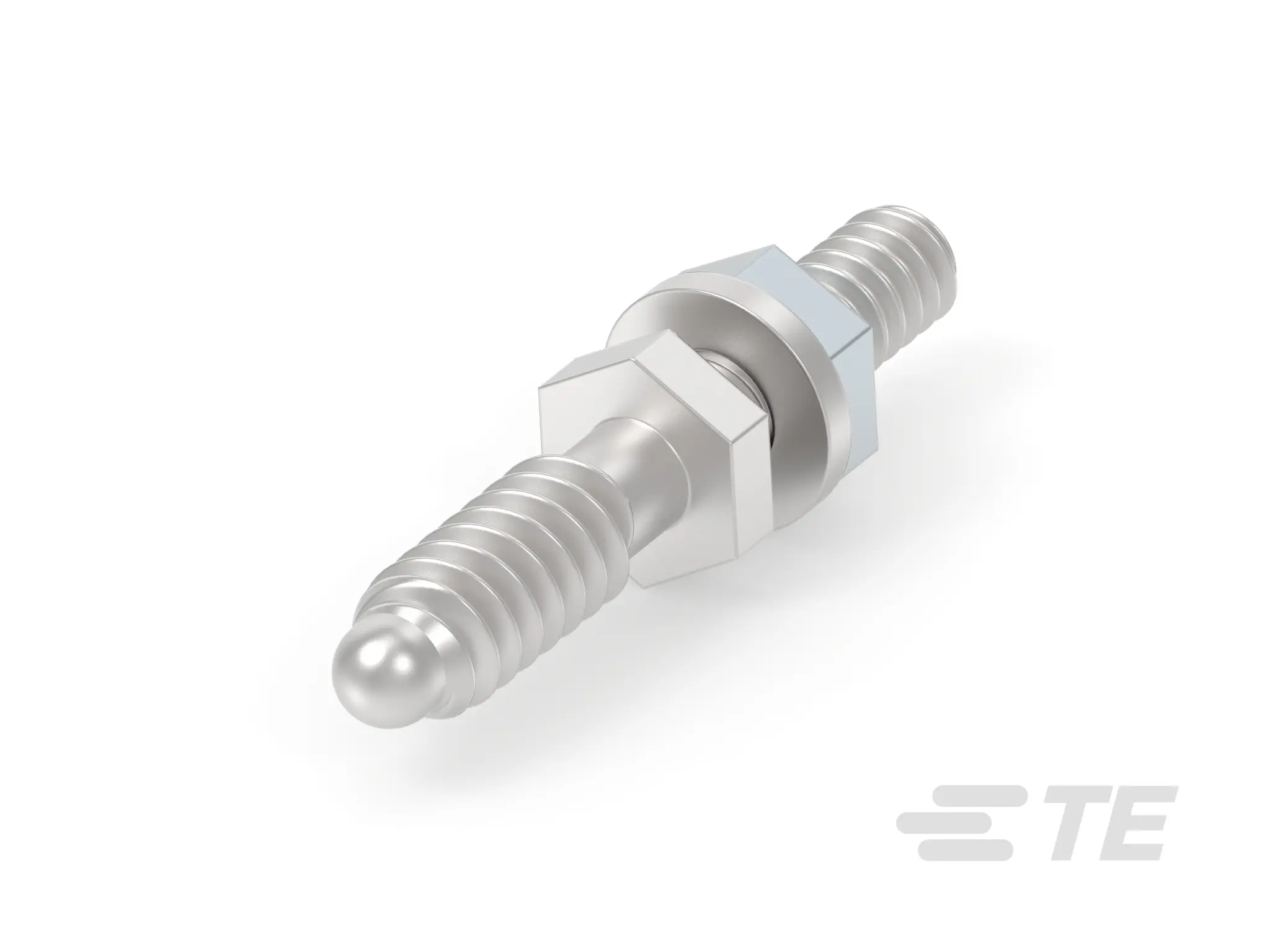 Produktfoto 1 von TE Connectivity Coaxial Connector Serie Silber Edelstahl, Stecker, Gerade, 1-polig, Anschluss für Stecker