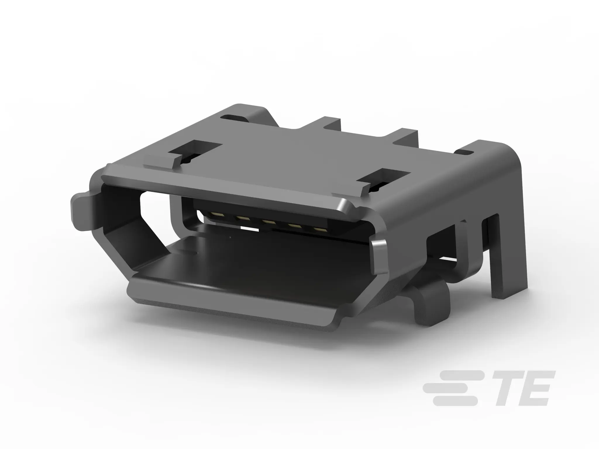 Produktfoto 1 von TE Connectivity, gewinkelt USB-Steckverbinder Buchse USB 2.0 1, Platine USB 2.0