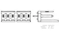 Produktfoto 1 von TE Connectivity AMPMODU MOD 1 Leiterplattenleiste gewinkelt, 4-polig / 1-reihig, Raster 3.96 mm Raster Platine,