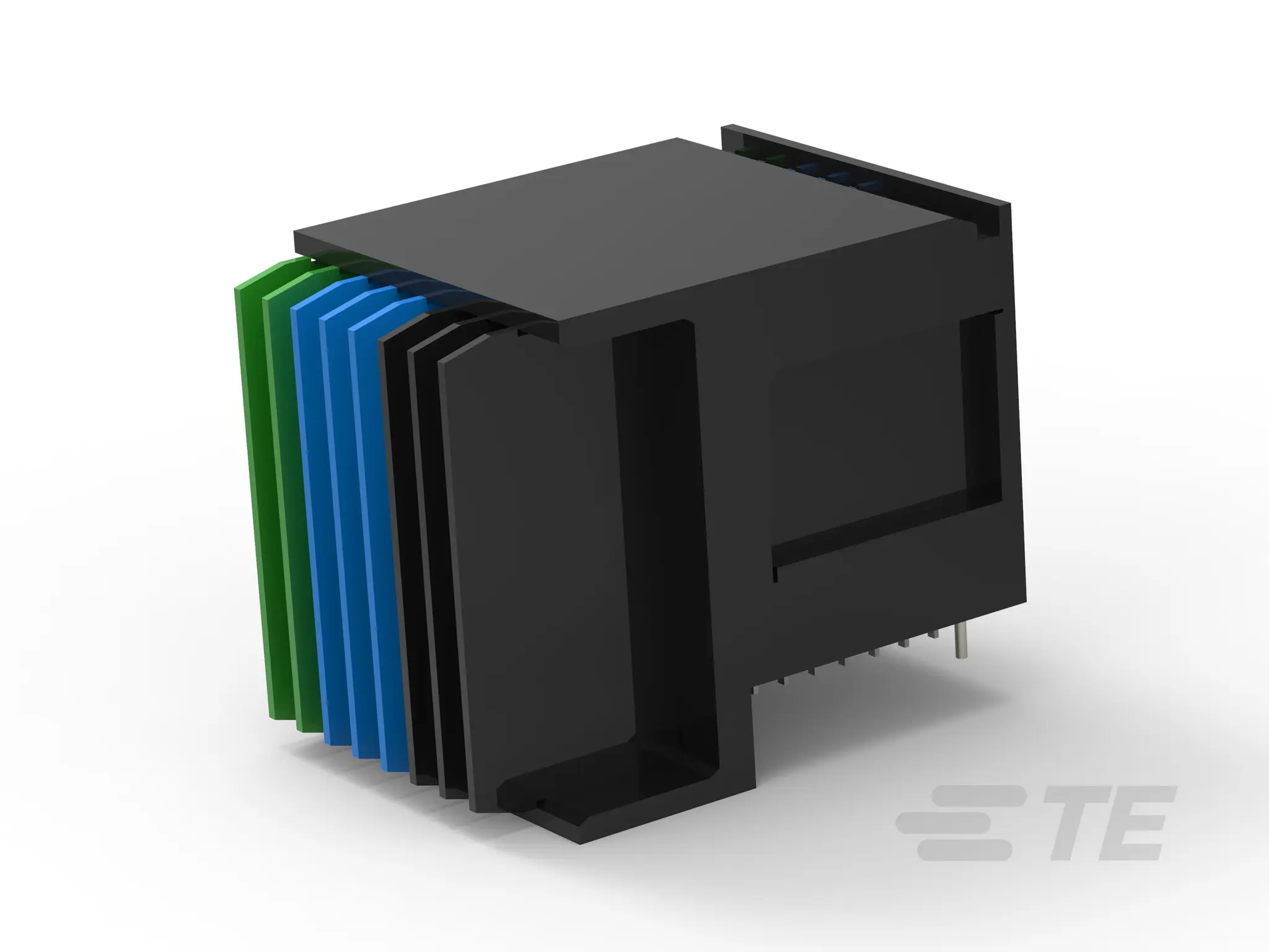Produktfoto 1 von TE Connectivity 1410189-4, 1.8 mm Backplane-Steckverbinder Anschluss, 56-polig Stecker, 7-reihig, gewinkelt,