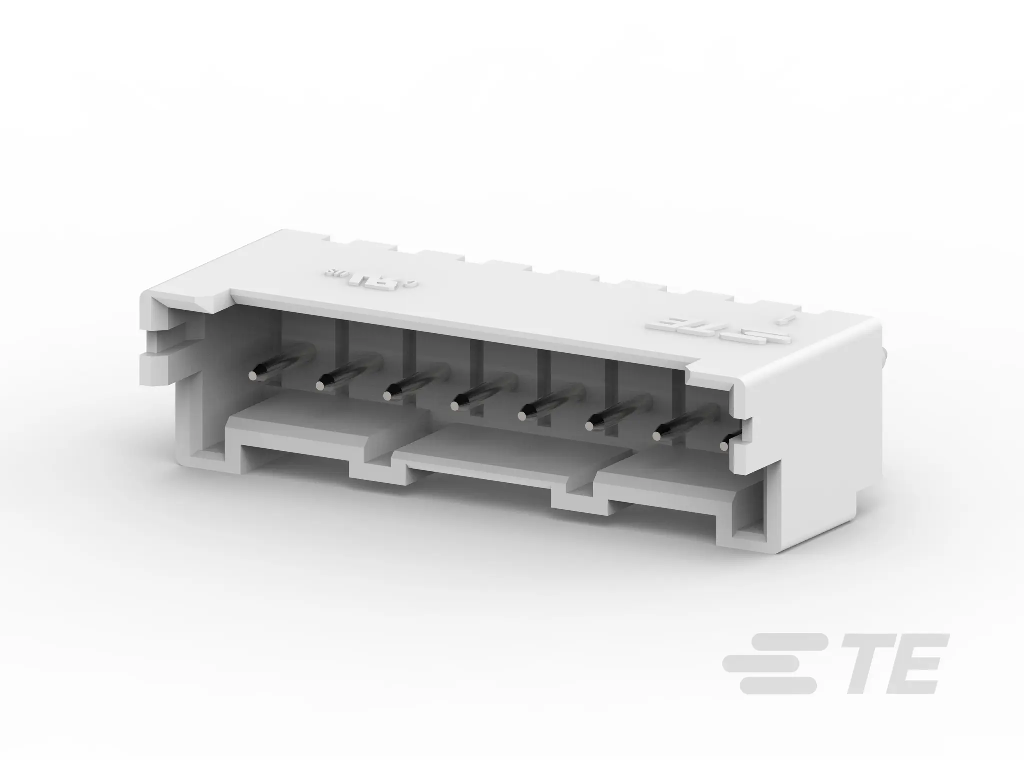 Produktfoto 1 von TE Connectivity Economy Power 2.5 Leiterplattenleiste Vertikal, 8-polig / 1-reihig, Raster 2.5 mm Raster Platine,
