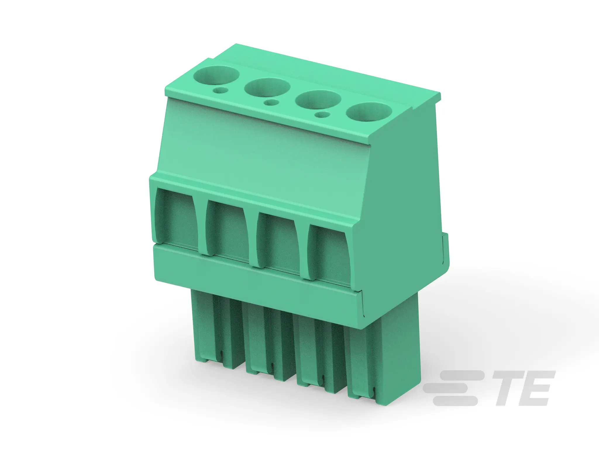 Produktfoto 1 von TE Connectivity Buchanan Steckbarer Klemmenblock Steckverbinder 4-Kontakte 3.81mm-Raster Vertikal