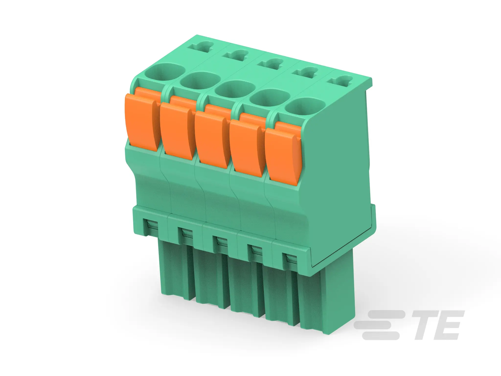 Produktfoto 1 von TE Connectivity Buchanan Steckbarer Klemmenblock Steckverbinder 5-Kontakte 3.5mm-Raster Vertikal