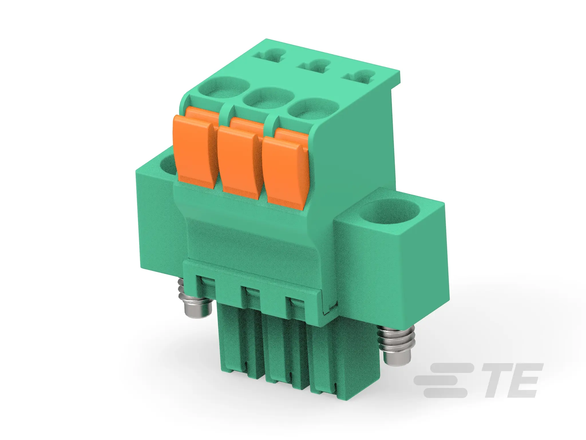 Produktfoto 1 von TE Connectivity Buchanan Steckbarer Klemmenblock Steckverbinder 3-Kontakte 3.5mm-Raster Vertikal