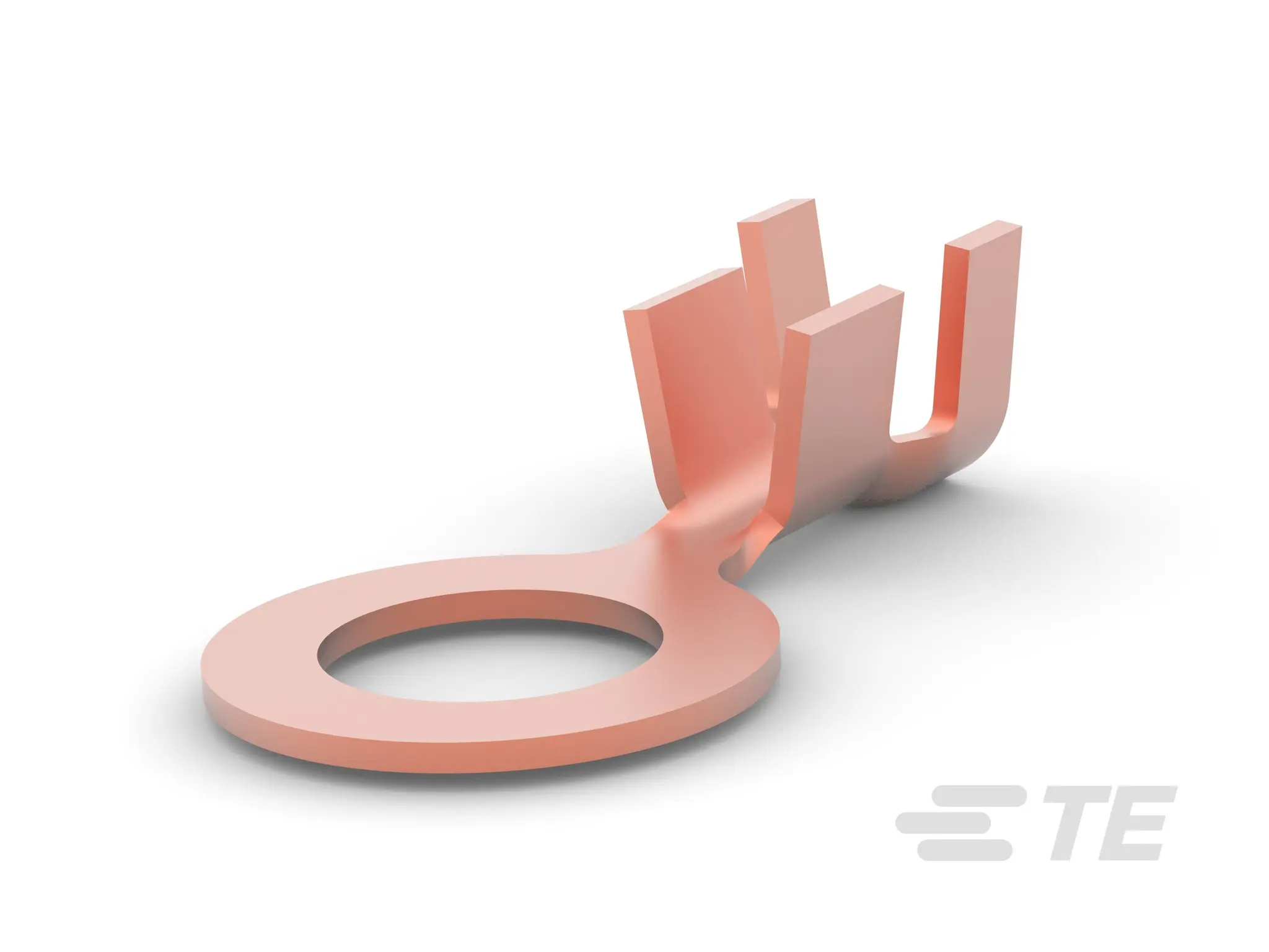 TE Connectivity 160411 Ringkabelschuh, Unisoliert 11 AWG, Rosa, 10 AWG max.AWG, innen ø 2.66 mm, M8