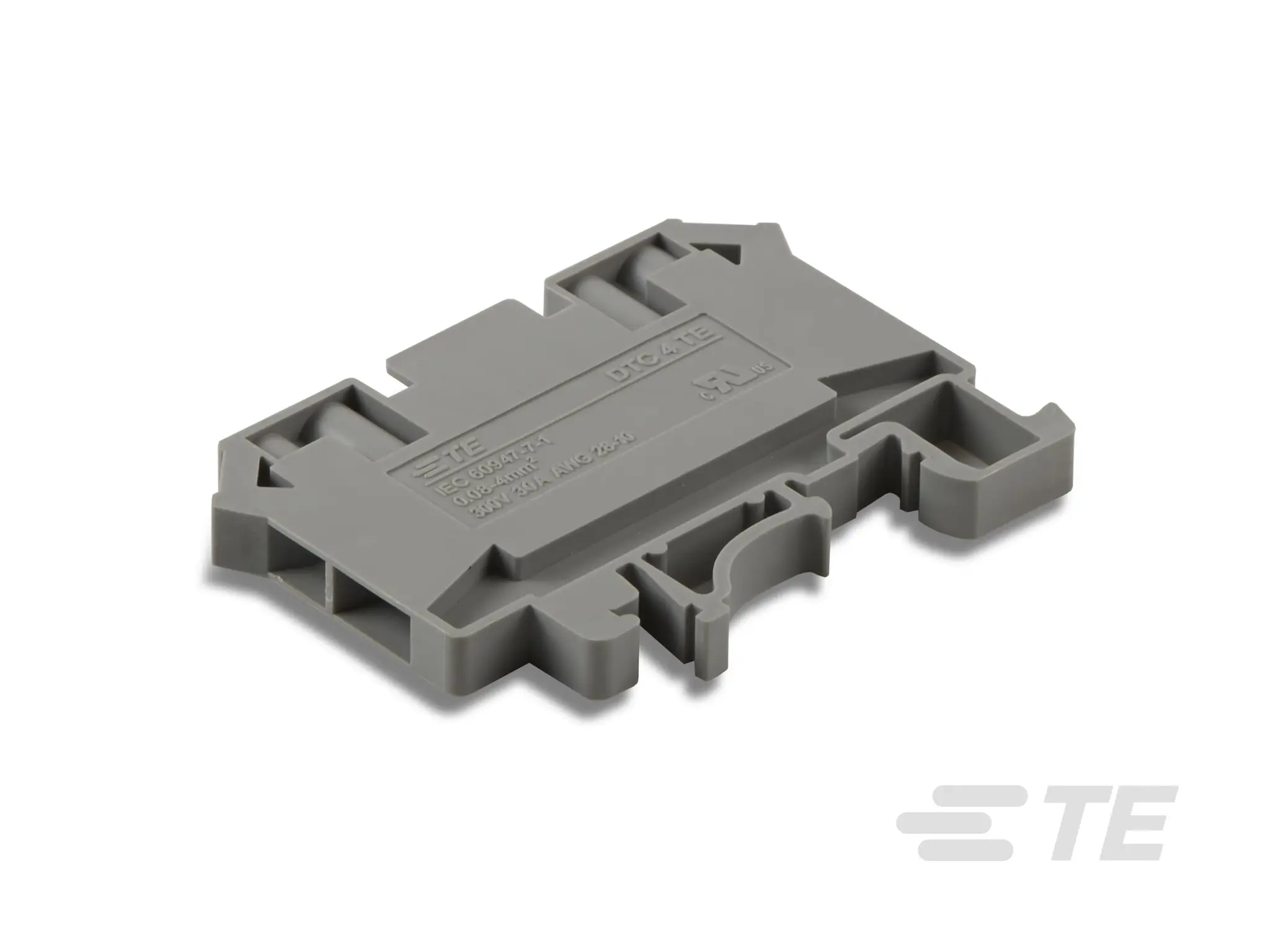 Produktfoto 1 von TE Connectivity 22716 Anschlussklemmenblock DIN-Schiene Grau, 4mm², 30V Schnellverbindung