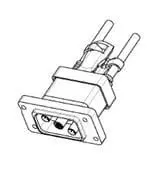Produktfoto 1 von TE Connectivity Raychem TXR Rundsteckverbinder Rückgehäuse, 2 Kontake, Gerade, für Gestell und Paneel