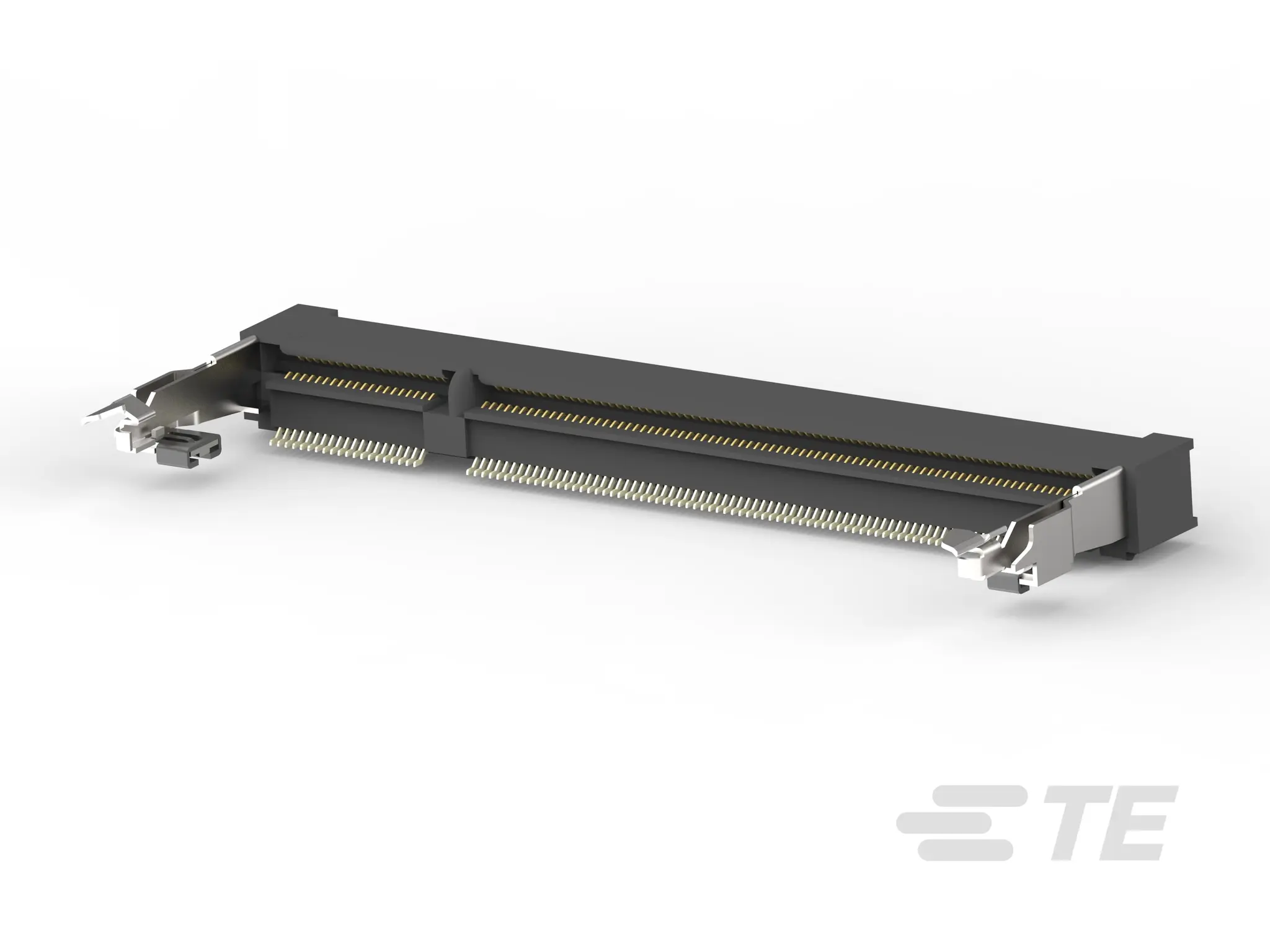 Produktfoto 1 von TE Connectivity DIMM Sockel 0.6 mm 200-polig gewinkelt Platine DDR2 1.8V DDR2 SO DIMM 500mA