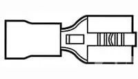 Produktfoto 1 von TE Connectivity Faston Klemme, Buchsentülle, Rot, Ø 3.3 mm Zinn, Ges.L 20.2mm, 18 AWG max.