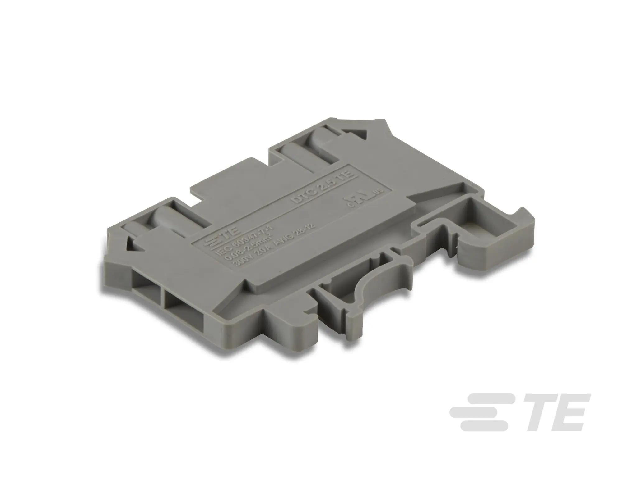 Produktfoto 1 von TE Connectivity 22716 Anschlussklemmenblock DIN-Schiene Grau, 2.5 mm², 30 V Schnellverbindung