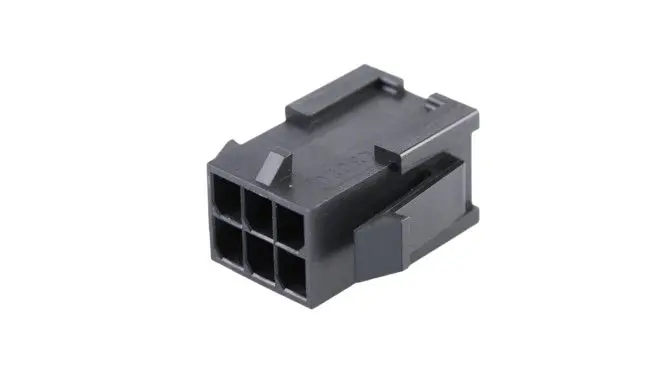 Produktfoto 1 von Molex 43020 Stecker Steckverbindergehäuse 6.5 mm, 6-polig / 2-reihig, Panel