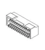 Produktfoto 1 von Molex 504189 Leiterplattenleiste gewinkelt, 32-polig / 2-reihig, Raster 1.25 mm Raster Oberfläche, Kabel-Platine,