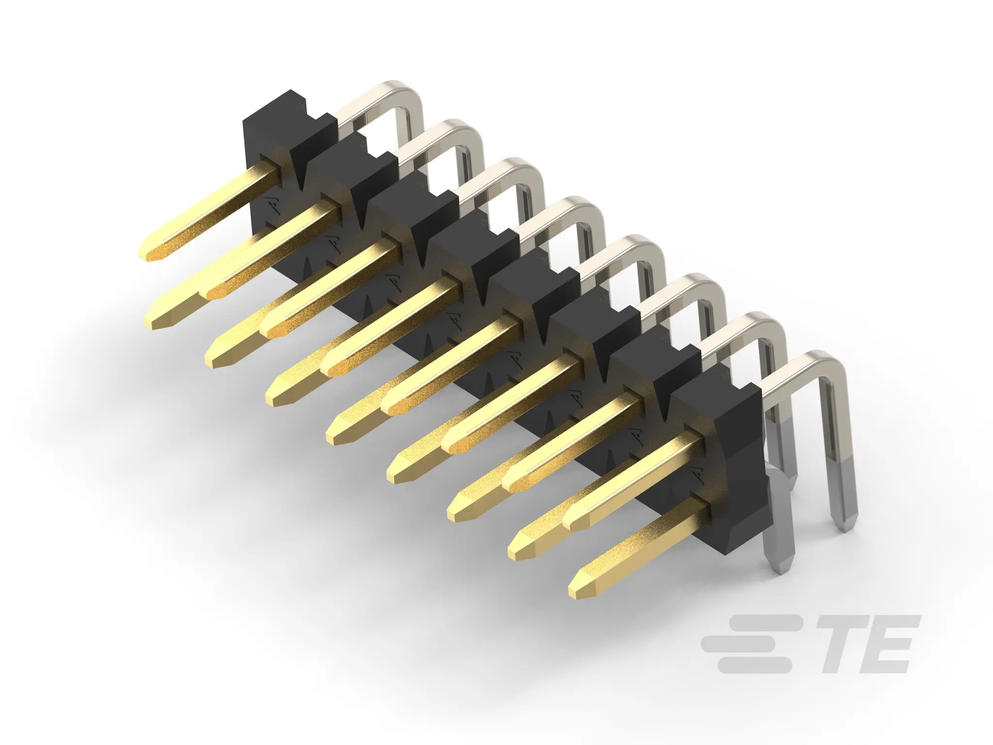 Produktfoto 1 von TE Connectivity AMPMODU Leiterplatten-Stiftleiste gewinkelt, 14-polig / 2-reihig, Raster 2mm, Nicht ummantelt