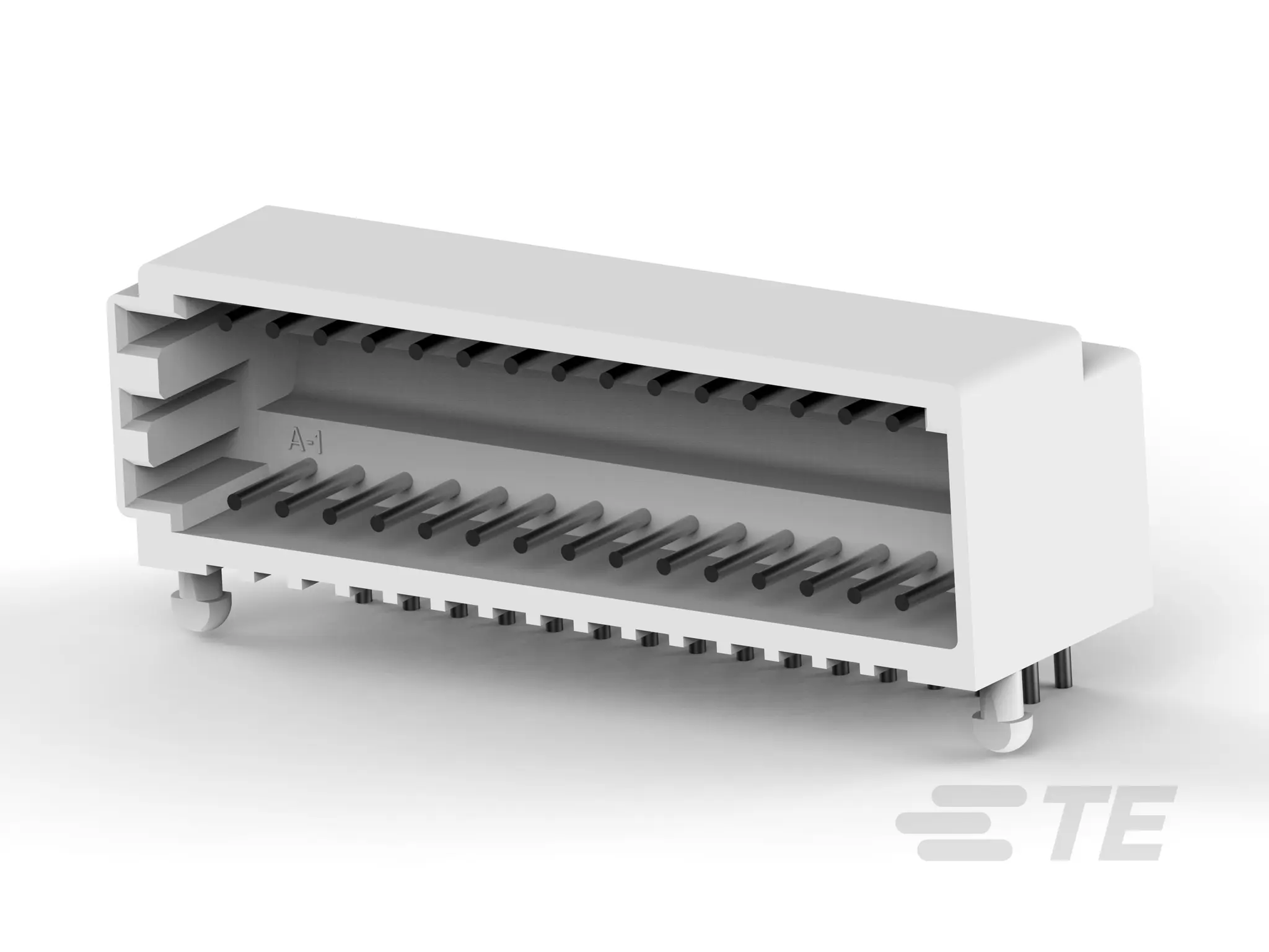 Produktfoto 1 von TE Connectivity AMP CT Leiterplattenleiste gewinkelt, 30-polig / 2-reihig, Raster 2 mm Raster Platine, Kabel-Platine,