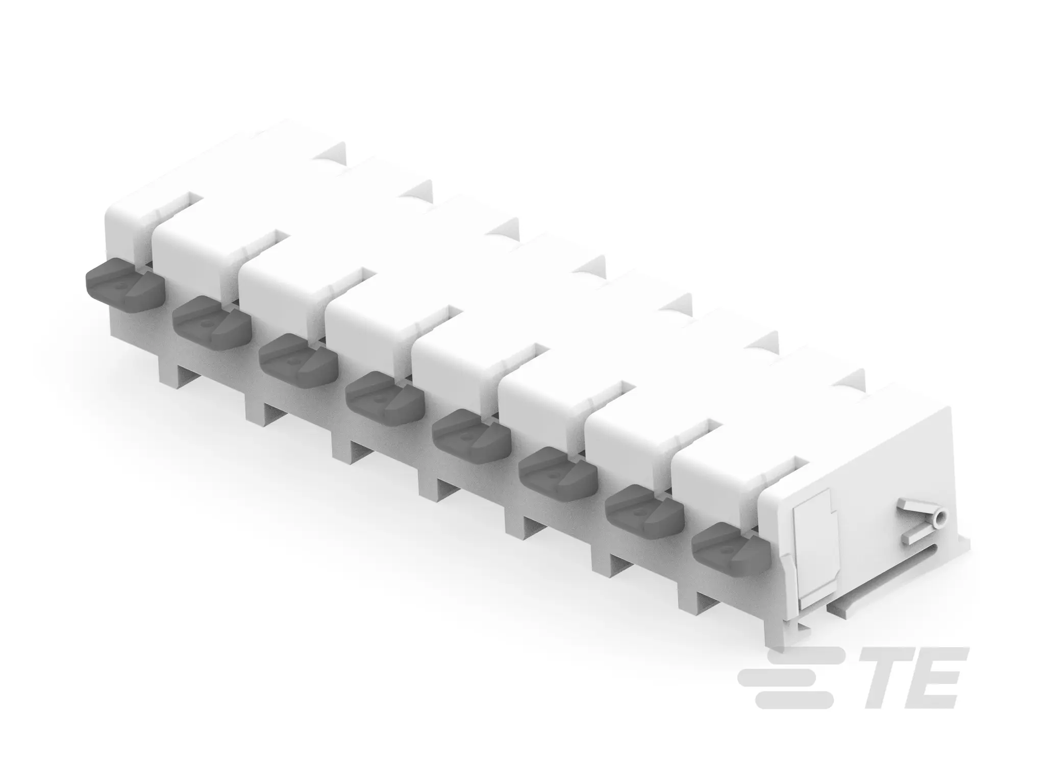 Produktfoto 1 von TE Connectivity BUCHANAN WireMate Two-Piece Poke-In Leiterplattensteckverbinder gewinkelt, Draht, 8-polig / 1-reihig,
