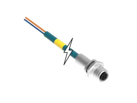 Produktfoto 1 von Molex 130054, 4-polig konfektioniertes Sensorkabel, M12, Gerade Buchse / Anschlusslitze Stecker, Länge 200 mm