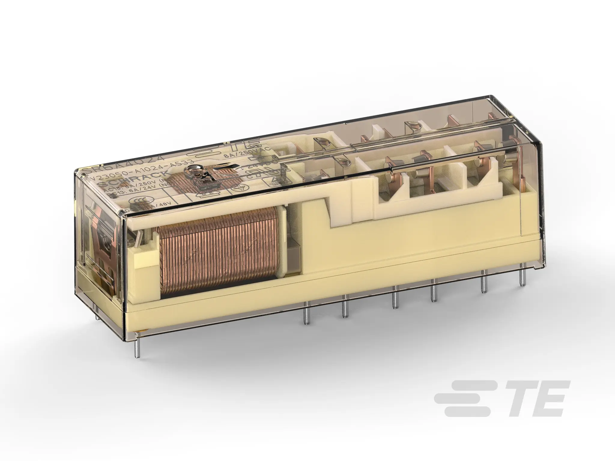 Produktfoto 1 von TE Connectivity SCHRACK SR6 Sicherheitsrelais, 24V dc, 6-Kanal Sicherheitsrelais
