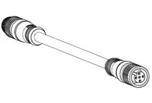 Produktfoto 1 von Molex 130028, 5-polig konfektioniertes Sensorkabel, M12, Gerade Stecker 5 / M12, Gerade Buchse, Länge 5 m