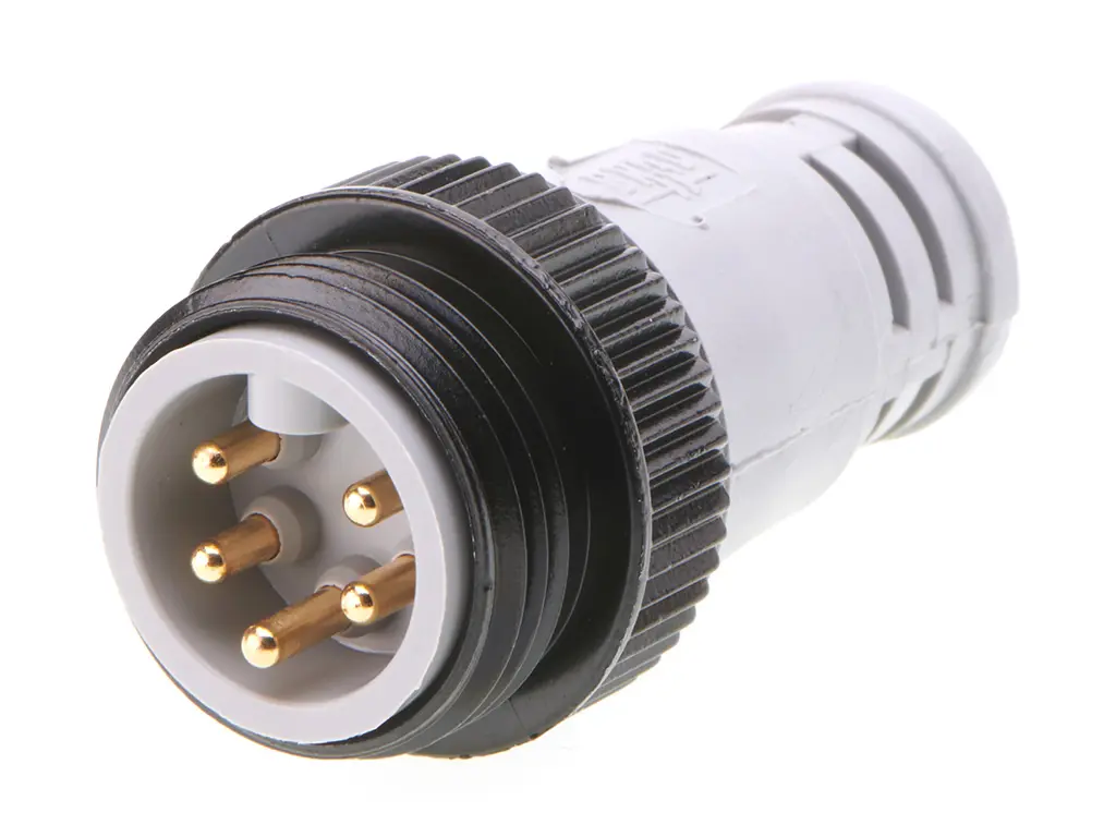 Produktfoto 1 von Molex 130039 Standard Industrie-Rundsteckverbinder Stecker 5-polig Stecker 8A Kabel IP40