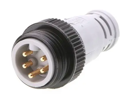 Produktfoto 1 von Molex 130039 Standard Industrie-Rundsteckverbinder Stecker 5-polig Stecker 8A Kabel IP67