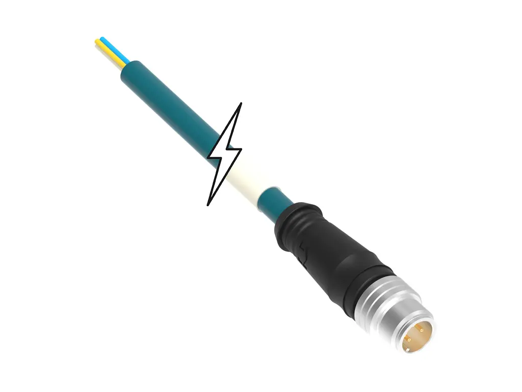 Produktfoto 1 von Molex 130048, 4-polig konfektioniertes Sensorkabel, M12, Gerade Stecker / Anschlusslitze Stecker, Länge 5 m