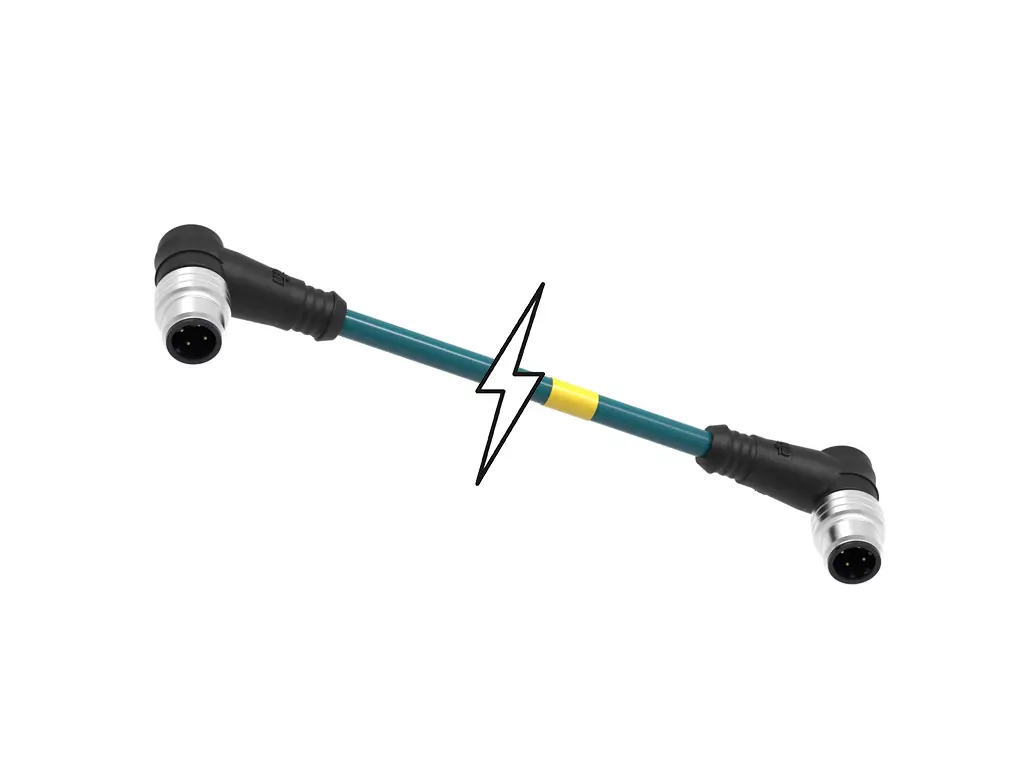 Produktfoto 1 von Molex 130048, 4-polig konfektioniertes Sensorkabel, M12, Rechtwinklig Stecker 4 / M12 Stecker, Länge 5 m