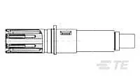 Produktfoto 1 von TE Connectivity 1445693-1 Crimpbefestigung Rundsteckverbinderkontakt Buchse Buchse Größe 33.83 mm, 24AWG